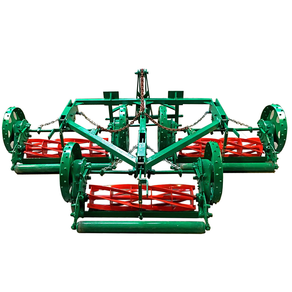 Gang Mowers with iron spike wheels