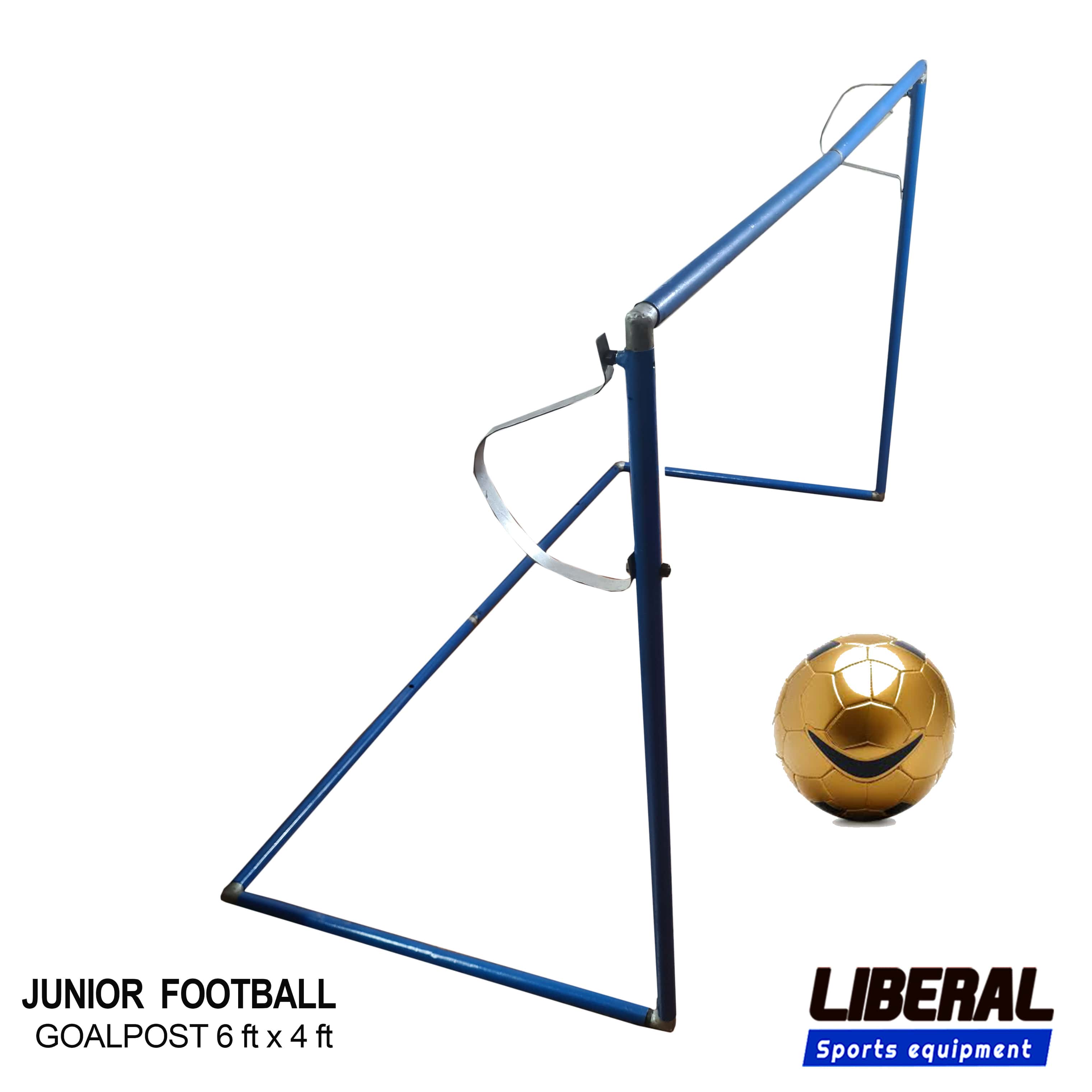 6ft x 4ft  Liberal Metal Football Goal – Galvanized Steel | Easy Assembly | Net Included