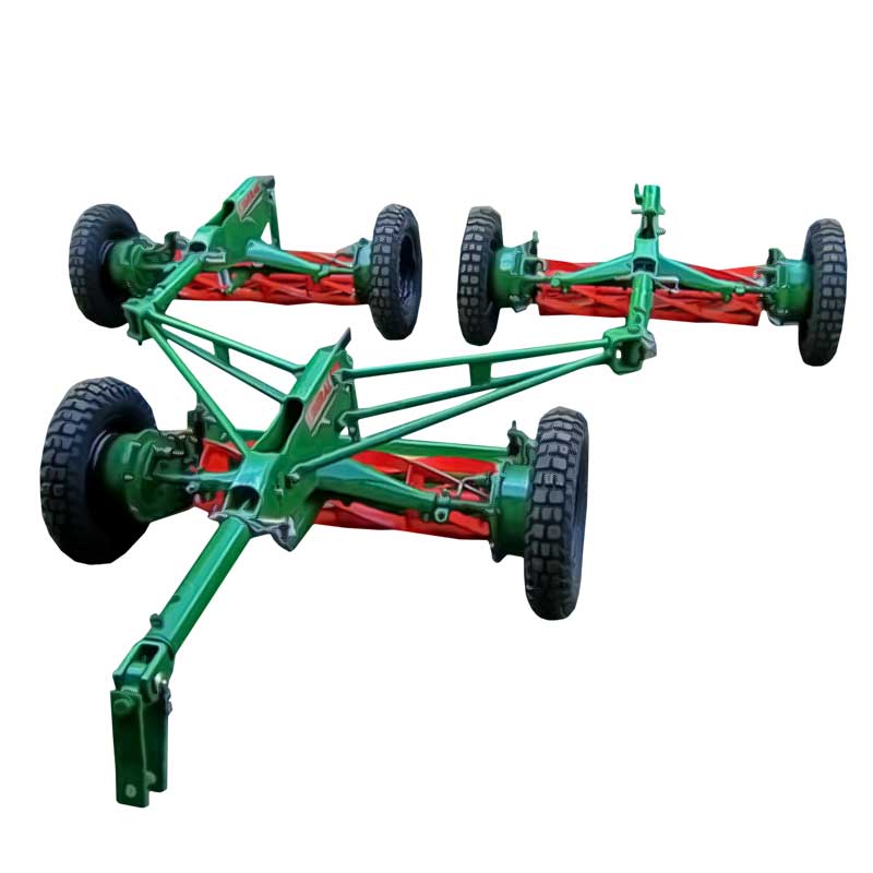 Gang Reel Mower with Rubber Wheels