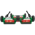 Thumbnail of 3-unit tractor-driven gang lawn mower by Liberal Lawn Mowers, built for precision turf and sports ground cutting in Pakistan.