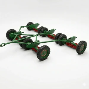 Liberal Lawn Mowers 5-unit gang mower with large tread pneumatic tires for expansive turf areas.