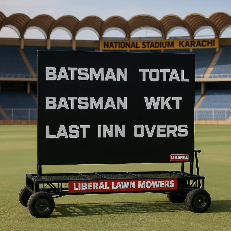 Manual cricket scoreboard with clear number display – portable scoring solution for local and professional matches.