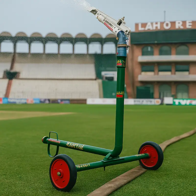 High-pressure sprinkler raingun for wide-area irrigation – agricultural and turf watering solution by Liberal Lawn Mowers.