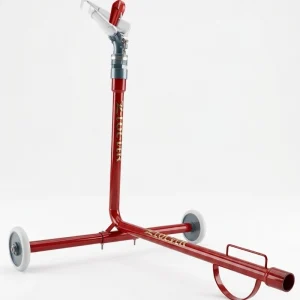 2.5-inch inlet sprinkler rain gun on portable two-wheel trolley for efficient watering and irrigation