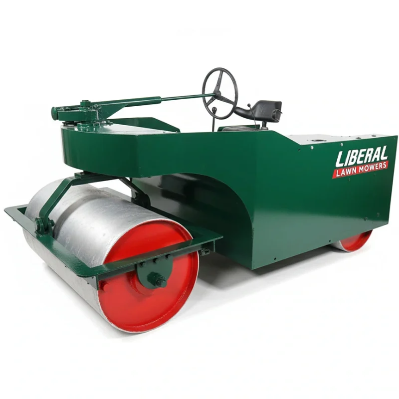 Auto cricket pitch roller with manual worm gear steering model side view used for professional cricket ground pitch rolling and turf compaction
