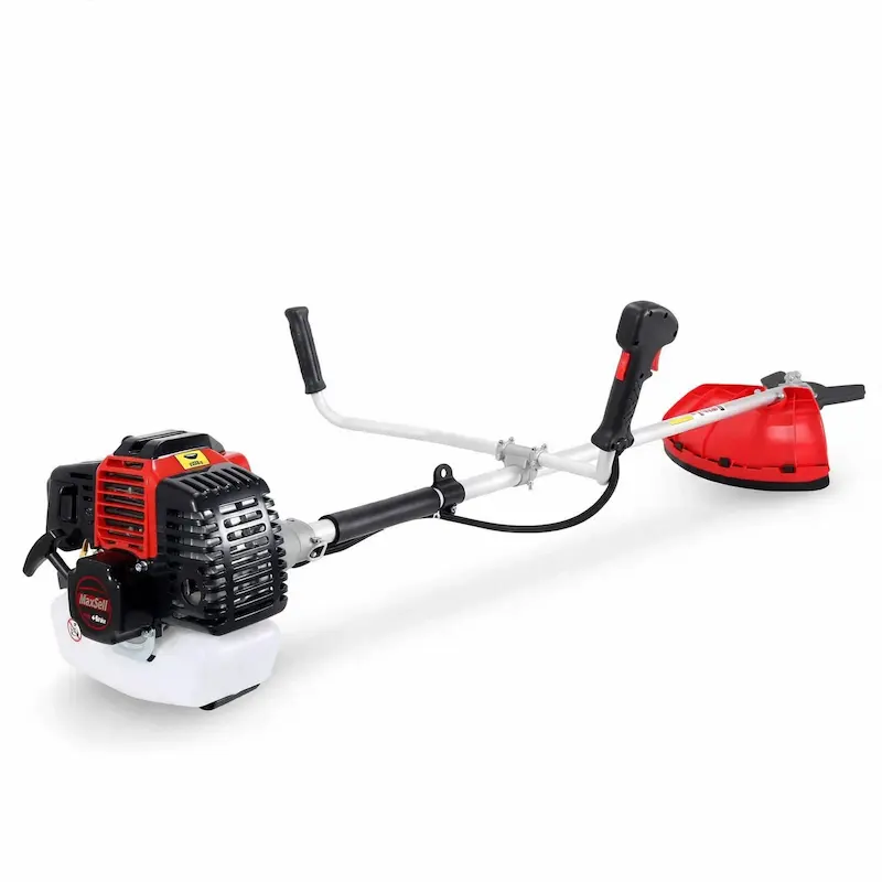 MaxSell MBC-4T 4-Stroke Brush Cutter | 1.0kW Grass Cutter Maxsell petrol brush cutter and grass trimmer featuring a red safety guard and dual handlebars.